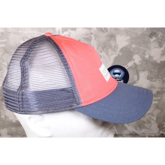 Patagonia Spell Out Trucker Hat Salmon Blue Adjustable Snapback - Picture 4 of 6